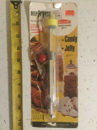 Vintage Acu - Rite Deep Frying Thermometer - Candy Jelly / Acurite