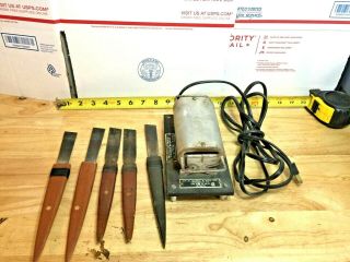 Vintage Woodworking Tool Heater W Irons Op - Al Electric