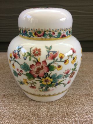 Vintage Coalport Bone China Ginger Jar / " Ming Rose " / England