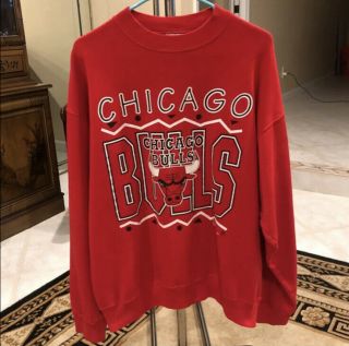 Vintage 90’s Nba Chicago Bulls Sweater Red Size Xl