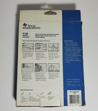 1995 Vintage Texas Instruments TI - 80 Graphics Scientific Calculator Great Shape 2