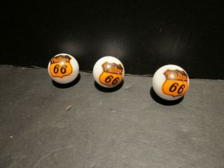3 Old Vintage Phillips 66 Glass Marbles Gas Station Advertising