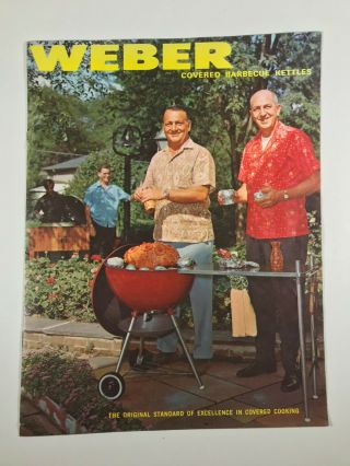 Vintage Weber Covered Barbeque Kettles Brochure 5 Pages