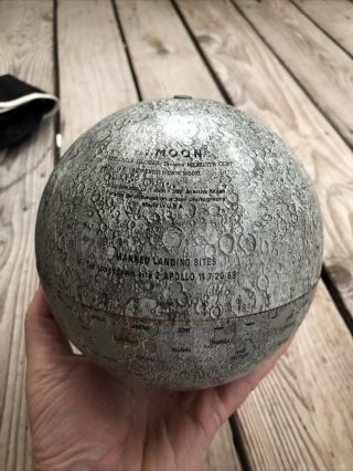 Vintage Moon Globe By Replogle Metal 6 Inch No Stand