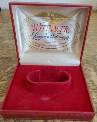 Wittnauer Longines Vintage Red Watch Box - Red Velvet Inside - Box Only