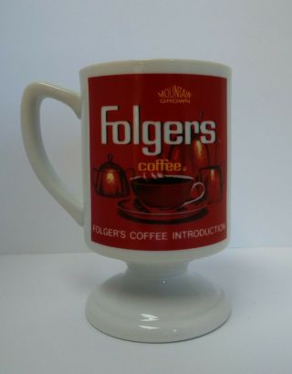 Vintage Folger ' s Mountain Grown 126 Years of Excellence Ceramic Coffee Mug 2