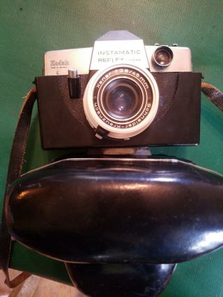 Vintage Kodak Instamatic Reflex Camera With Xenar F:2.  8 45mm Lens And Case
