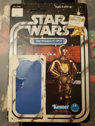Vintage Kenner Star Wars Cardback C - 3po 12 Back B