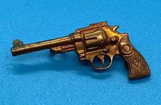 Vintage Miniature Die - Cast Metal Pistol Revolver Gun Lapel Pin