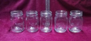 5 Vintage Clear Glass Mom 