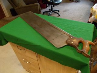Vintage Disston 29 " Mita Box Saw Made Expresly For Stanley Rule & Leve Co