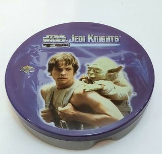 Vtg Star Wars Jedi Knights Metallic Impressions Metal Trading Card Set In Tin