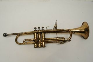 Vintage Holton Collegiate Trumpet Elkhorn,  Wis,  Usa W/ Elkhorn 66 Mouthpiece