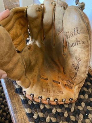 Wilson Ernie Banks Baseball Glove A 2161 Pro Style 1960 Vintage Ball Hawk