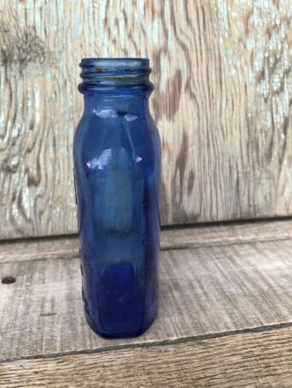 Vintage Phillips Milk of Magnesia Cobalt Blue Tablet Bottle 3