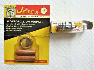 Vintage Jetex " 50b " Model Rocket Motor With Fuel Charges.