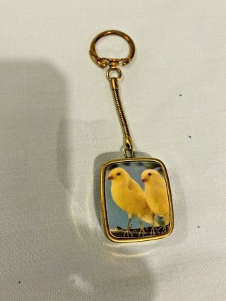 Vintage Sankyo Bird Design Music Box Keychain