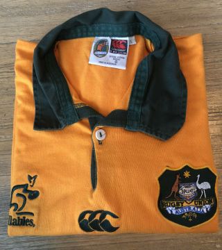 Vintage Australia Rugby Union Wallabies Ls Jersey Shirt By Canterbury Sz L