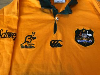 Vintage Australia Rugby Union Wallabies LS Jersey Shirt By Canterbury Sz L 2