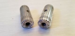 Vintage Tuf Neck Bmx Freestyle Pegs Silver 26t & 24t Stamped Old School Bmx