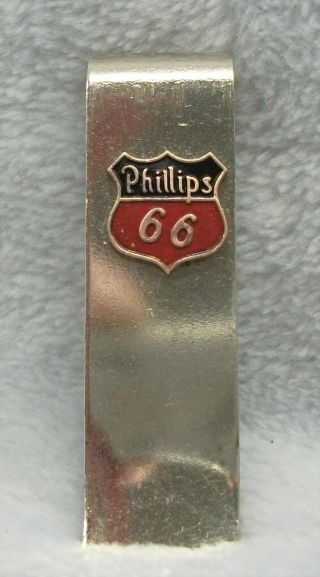 Vintage Phillips " 66 " Gasoline And Oil Money Clip Xxxrare Lqqk