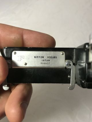 Nikon F Kogaku Selenium Light Meter III Photoelectric Camera Vintage Case Clip 3 2