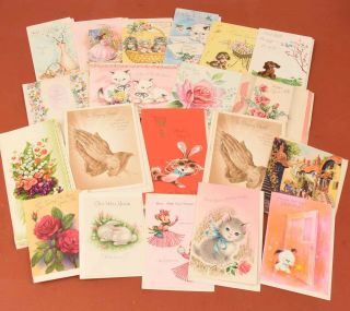 Assorted Vintage 1950 " S Greeting Cards With Envelopes