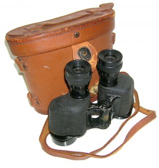 Vintage Wollensak 6 X 30 Rochester Usa Binoculars W/strap And Case