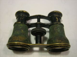 Opera Glasses Vintage Antique - American Operaglass Co.  - Brass Binoculars