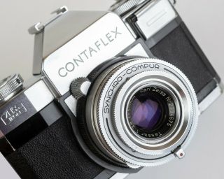 Vintage Zeiss Ikon Contaflex 35mm Camera Carl Zeiss Tessar 50mm F 1:2,  8 w/Case 3