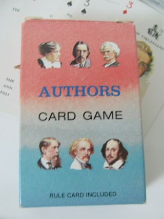Vintage Authors Card Game Complete Belgium 1987 G