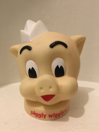 Piggly Wiggly Pig Vintage Hard Plastic Coin Bank
