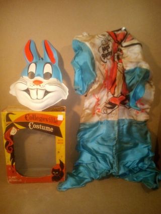 Vintage Bugs Bunny Collegeville Costume Halloween Flame Retarded Was