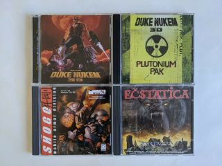 Vintage Game 4 - Pack: Duke Nukem 3d,  Plutonium Pak,  Shogo,  Ecstatica,  Pc Cds