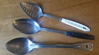 Vintage Polar Allegheny Stainless Steel Cooking Spoon 13 ",  Androck Slotted,