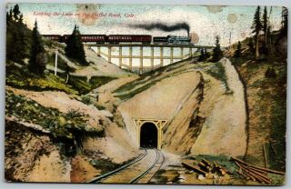 Moffat Road Co Train Looping The Loop Vintage Colorado Railroad Postcard E1