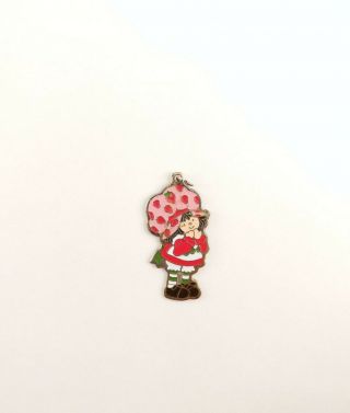Vintage Strawberry Shortcake Necklace Charm Pendant 1980s Collectible