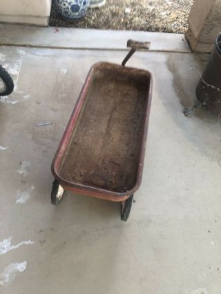 Vintage Radio Flyer 90 Red Wagon Vintage - Looks W Up And Restored