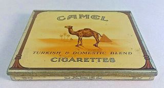 Vintage Camel Cigarettes Tobacco Tin With Tin World War Ii Era