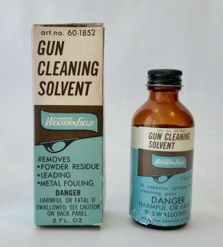Vintage Wards Western Field Gun Cleaner Solvent 1/2 Full