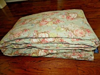 Vintage Ralph Lauren Charlotte Twin Comforter Green Floral Cotton