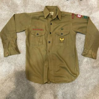 Vintage 1940s Bsa Boy Scout Chicago Uniform Shirt Usa
