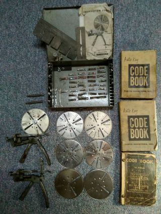 Automotive Key Cutting Kit,  Vintage Curtiss (2) Kits In One With Code Books.