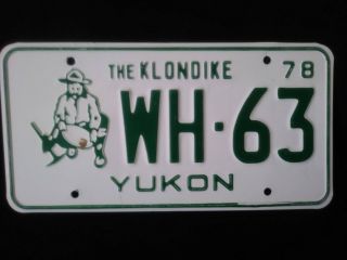 Collectable Vintage Yukon Territory License Plate 1978 Alaska Canada