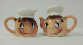 Vintage Anthropomorphic Py Japan Salt And Pepper Shakers