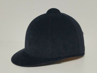 Vintage Equestrian Colt Cromwell Co Black Velvet Riding Helmet Hat Size 7/57