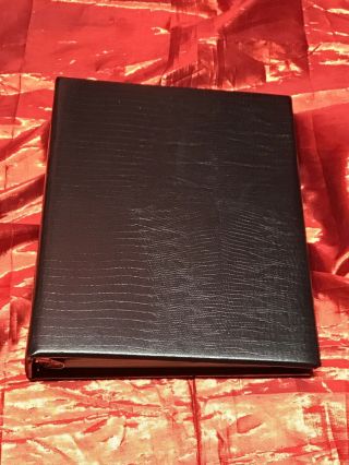 Vintage 9 " X 7 " Black Lifetime Telephone Address Book Laminated Pages Dry Erase