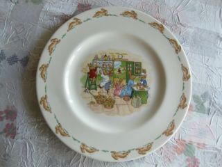 Vintage Royal Doulton " Bunnykins " Plate Country Store Fine China 1936 8 "