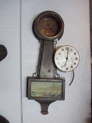Vintage Gilbert Banjo Project 8 Day Clock Parts Repair F