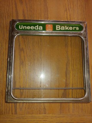 Vintage Advertising Uneeda Bakers Tin Biscuit Lid For Cracker Box 10 1/2 Inch Sq
